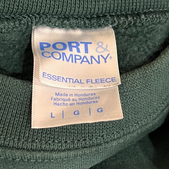 Port & Company Men Essential Fleece Green Sweatshirt Size L - Picture 8 of 10